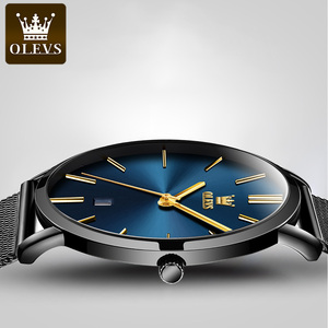 Reloj de Cuarzo de Acero de Lujo Único con Correa Simple Personalizada para Hombre, Resistente al Agua, con Logotipo 5869 Personalizado OEM - Product Image 2