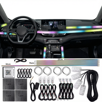 YD 6 18 22 26 1 LED Symphony Door Car Ambient Light Fullcolor 256 Iridescent Neon Acrylic Strip Decoration 12V