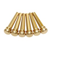 Acoustic Guitar Bridge Pins Solid Brass Saddle Pins String Retainer Posts Accessories String Plugs String Pegs Packaged PP Bags