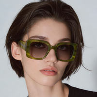 Nouvelles Lunettes de Soleil Carrées en Acétate 2026, Monture Personnalisable avec LOGO, Lunettes de Luxe Faites à la Main