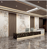 Panneau mural en marbre ignifuge panneau mural en fibre de charbon de bois de bambou panneau mural en feuille de pvc haute brillance panneau mural décoratif en ardoise