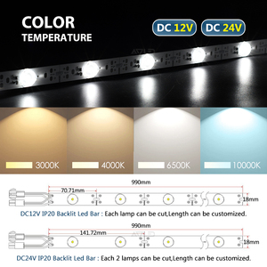 Barre LED rigide à lumière blanche avec lentille diffuse, indice de protection IP20, en aluminium, pour enseigne lumineuse - Product Image 4