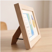Cadre photo en bois personnalisé pour certificat, médaille, boîte à ombre, présentoir de bureau, cadre photo pour récompense, vente en gros