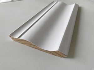 Plinthe en pin blanc apprêté de qualité peinture pour intérieur d'hôtel, pour moulures modernes, longueur personnalisée, couronnes en bois de pin - Product Image 4