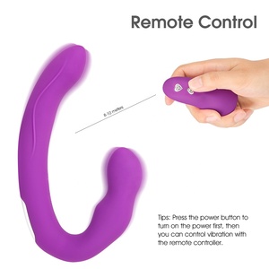 Vibromasseur sans fil avec télécommande, en Silicone, pliable, sans bretelles, double godemiché, pour femmes, jouet sexuel - Product Image 4
