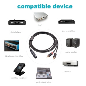 <span class=keywords><strong>สาย</strong></span>สัญญาณเสียง XLR ตัวเมียเป็นแบบ Dual <span class=keywords><strong>RCA</strong></span> ตัวผู้สามแกนแจ็กเก็ต<span class=keywords><strong>สาย</strong></span>เคเบิล Y-Splitter <span class=keywords><strong>AUX</strong></span> สำหรับเครื่องขยายเสียงและเครื่องผสม - Product Image 2