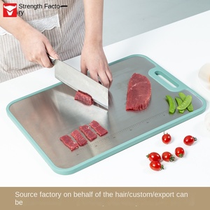 Tagliere e tagliere per uso domestico antibatterico personalizzato in acciaio inossidabile - Product Image 4