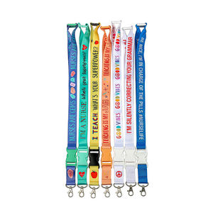 Lanières personnalisées en polyester, lanières écologiques en PET recyclé |   Couleur et logo personnalisables |   Cadeau d'entreprise durable - Product Image 4