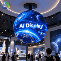 Écran LED sphérique AI P1.5-P2 pour plafond intérieur, mur vidéo 360 degrés, étanche IP66, résolution 8K, pour musée
