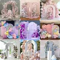 Fournisseur d'accessoires de décoration pour fête d'anniversaire et mariage Ensemble toile de fond de table à dessert cylindrique en PVC blanc personnalisé