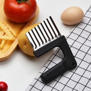 Cuchillo manual ondulado para cortar patatas, verduras y frutas en rodajas, picador de patatas, máquina para hacer patatas fritas - Product Image 4