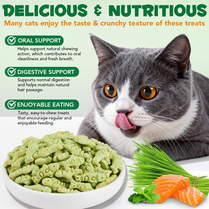 Oimmal - Golosinas <span class=keywords><strong>de</strong></span> Hierba para Gatos <span class=keywords><strong>de</strong></span> Marca Propia, Eliminan las Bolas <span class=keywords><strong>de</strong></span> Pelo, Limpieza Bucal y <span class=keywords><strong>Aliento</strong></span> Fresco, Golosinas para Mascotas, Bocadillos Masticables Comestibles para Gatos - Product Image 3