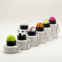 Jouet anti-stress créatif en forme de ballon de sport imprimé en 3D, avec interrupteur mécanique, pour le basketball et le football, porte-clés sensoriel, cadeau