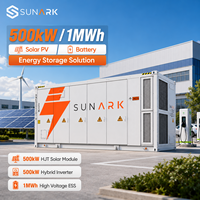 Conteneur solaire BESS Sunark Smart 500 kW 1 MWh avec système ESS tout-en-un pour station de recharge de véhicules électriques et stabilité du réseau