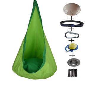 Vente d'usine : Siège suspendu pour enfants, balançoire en forme de capsule, bleu et vert, <span class=keywords><strong>hamac</strong></span> gonflable, kit de suspension pour cour, chambre à coucher, polyvalent - Product Image 2