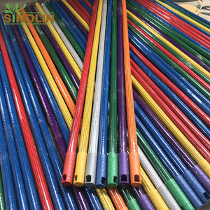 Machine écologique robuste <span class=keywords><strong>PVC</strong></span> plastique enduit bâton en bois 25mm fer métal poignée brosse vadrouille palmier balai fabricant bambou naturel - Product Image 3