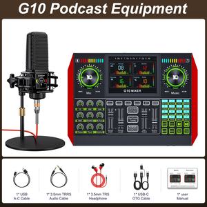 TENLAMP Ten Lights G10-PKpro Set de Tarjeta de Sonido en Inglés, Equipo Especial para Transmisiones en Vivo, Grabación de <span class=keywords><strong>Canciones</strong></span> K - Product Image 5