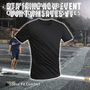 Camisetas Holgadas de Alta Elasticidad para Hombre, Transpirables y de Secado Rápido para Deportes al Aire Libre, Fitness, Tallas Grandes, Tejido de Punto - Product Image 3
