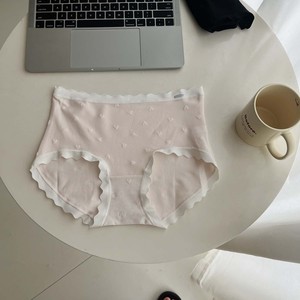 กางเกงในผู้หญิงผ้าฝ้ายเอวสูงเอวสูงระบายอากาศได้ดีป้องกันแบคทีเรียนุ่มไม่ให้ผิวระบายอากาศ - Product Image 4