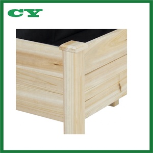 Boîte de plantation en <span class=keywords><strong>bois</strong></span> naturel, <span class=keywords><strong>support</strong></span> pour lit de jardin surélevé, Patio - Product Image 3