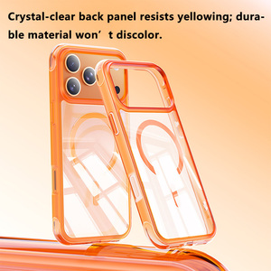 Étui de protection magnétique sans fil à couverture intégrale pour iPhone 13 14 15 16, avec coussinets d'air en TPU anti-chute et dos en acrylique - Product Image 6