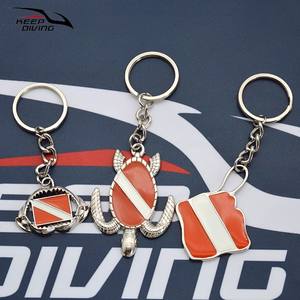 Llavero de Aleación de Zinc con Diseño de Bandera de Lapislázuli, Recuerdo de Buceo, Modelo KEEP DIVING PS 030 - Product Image 2