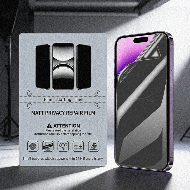 Factory Customizable Anti spy Self-repair Scratch Hydrogel Privacy Film Protection Sheet Epu Privacy Screen Protector