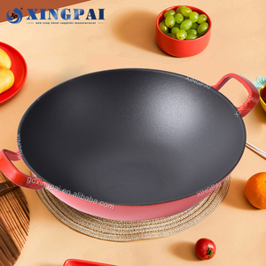 Xingpai phục vụ Thiết bị tự chọn gang đồ nấu nướng tráng men gang nồi <span class=keywords><strong>balti</strong></span> món ăn sắt đúc đồ nấu nướng bộ với kính nắp - Product Image 2