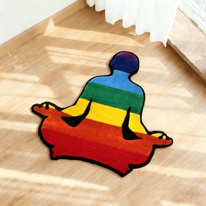 Tappeto con Silhouette di Testa Colorata, Design Astratto Anatomico Psichedelico Estetico - Product Image 5