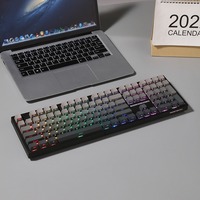 Micro Dust Side Print Black Gradient Keycap OEM Profile 136Keys RGB PBT Character Transparent Keycaps Custom Keycaps