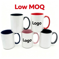 Mug personnalisé avec impression intégrale, mug en céramique bicolore, mug de 15 oz, mug à sublimation, vente en gros pour mugs imprimés en vrac