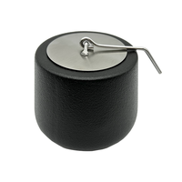 Cheminée bioéthanolique de table ronde moderne de haute qualité pour intérieur, 240 ml, certifiée CE, noire
