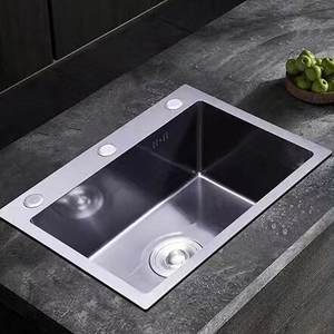 Évier de cuisine tout-en-un en acier inoxydable nano 304 avec robinet cascade et porte-couteaux intégré - Product Image 5