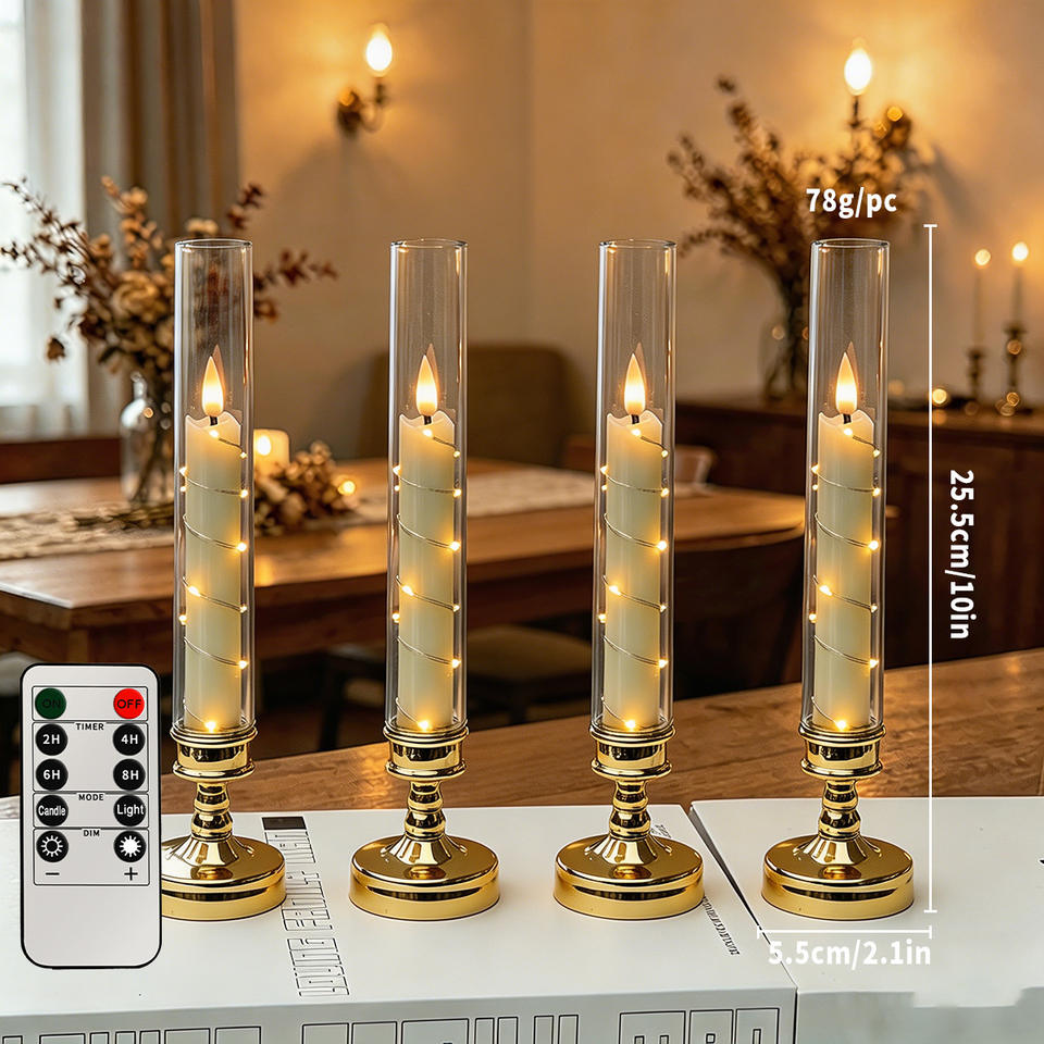 LED Long Pole Electronic Candle Lamp Ornament, Remote Control String ...