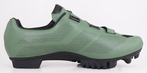 Zapatillas de ciclismo para hombre, color verde, microfibra en la parte superior, forro de malla transpirable, suela de goma EVA, ajuste atlético, calzado para bicicleta de montaña MTB. - Product Image 2