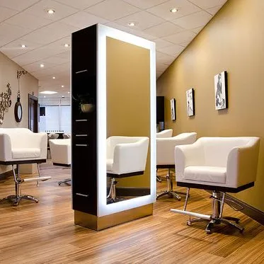 hair salon equipment set large storage barber shop salon mirror station with led