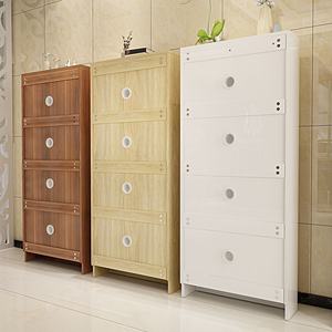 Moderne en bois Ultra-mince gain de place usage domestique armoire à chaussures rabattable tiroir Oblique arche à chaussures - Product Image 5