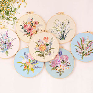 INTODIY Flor Padrão Bordado Cruz Agulha <span class=keywords><strong>Set</strong></span> Adequado Para Iniciantes Adulto Bordado <span class=keywords><strong>Set</strong></span> Inclui Material Pack - Product Image 1