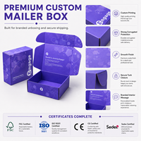 Boîte d'expédition personnalisée avec logo, emballage en carton ondulé imprimé pour kits marketing, cadeaux de bienvenue pour employés, fournitures de bureau et événements