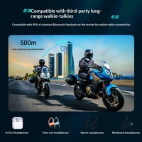 Casque de moto Y12PRO avec écouteurs sans fil, chipset Qualcomm 5.0, commande vocale, réduction active du bruit, étanche, longue autonomie de la batterie