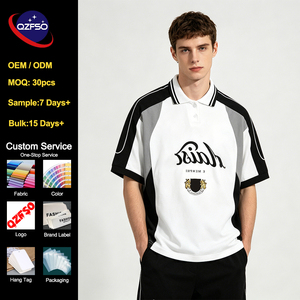 QZFSO Custom Hip Hop Vintage Sublimation Soccer T Shirt American Football Boxy CroppedTop Mesh Fabric Rugby Sport Jersey - Product Image 1