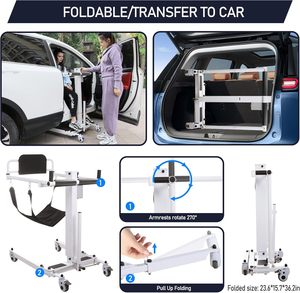 <span class=keywords><strong>Disabili</strong></span> sollevando su sedia a rotelle piegata persone spostano dispositivi di assistenza sollevatori di sollevamento al veicolo <span class=keywords><strong>per</strong></span> anziani - Product Image 5
