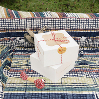Boîte à gâteau personnalisée avec logo imprimé et fenêtre transparente, emballage de boulangerie, boîte à dessert en papier pour pâtisserie, cupcakes, fournisseur en gros