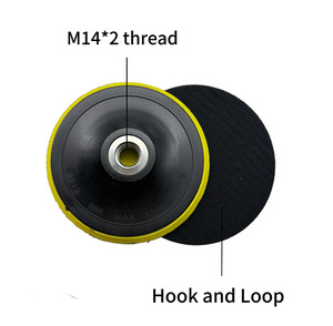 フックとループのサンディングパッド4.5インチのサンダーのバッキングプレートM14 * <span class=keywords><strong>2</strong></span>スレッド回転式フレキシブルバックプレートサンディング研磨用 - Product Image 2
