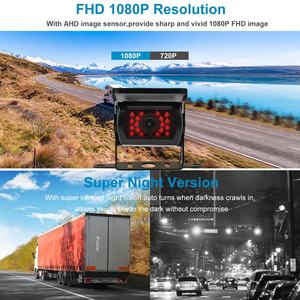 Cámara de Reversa de Alta Resistencia de 4 Pines con Carcasa Metálica, <span class=keywords><strong>18</strong></span> LED IR, Visión Nocturna, Impermeable, Sensor AHD 1080P para MDVR de Camión - Product Image 2