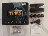 Système de surveillance de la pression des pneus (TPMS) solaire - Sans fil, fixé au pare-brise, avec affichage haute précision (alertes en temps réel)