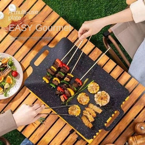 Ménage Maifan <span class=keywords><strong>pierre</strong></span> antiadhésive non toxique moderne <span class=keywords><strong>plaque</strong></span> de gril extérieur Teppanyaki Camping <span class=keywords><strong>Barbecue</strong></span> <span class=keywords><strong>plaque</strong></span> carrée de style coré<span class=keywords><strong>en</strong></span> - Product Image 2