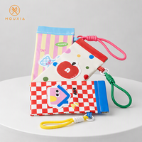 Étui à lunettes pour enfants avec imprimé de dessins animés mignons, vente en gros, avec cordon détachable, logo personnalisé, sac à lunettes, cadeau pour magasin d'optique