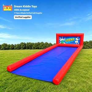 Piste de <span class=keywords><strong>bowling</strong></span> gonflable géante de 5 m de long, piste de <span class=keywords><strong>bowling</strong></span> portable pour événements extérieurs, fêtes, location en gros - Product Image 1