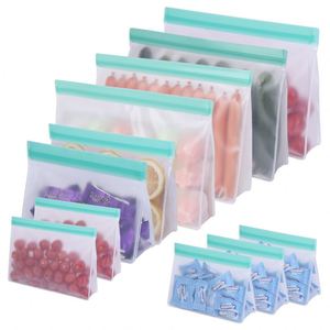 Bolsas Reutilizables Herméticas con Cierre Ziplock para Congelador, Contenedores de Almacenamiento de Alimentos a Prueba de Fugas para Chicle, Leche y Comida para Mascotas - Product Image 1